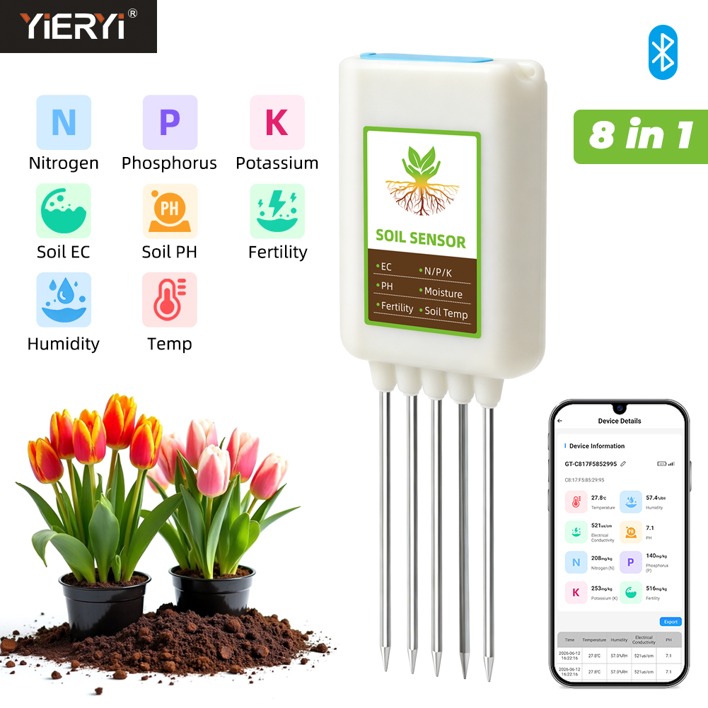 Smart Garden Products - Yieryi Bluetooth 8 in 1 Soil