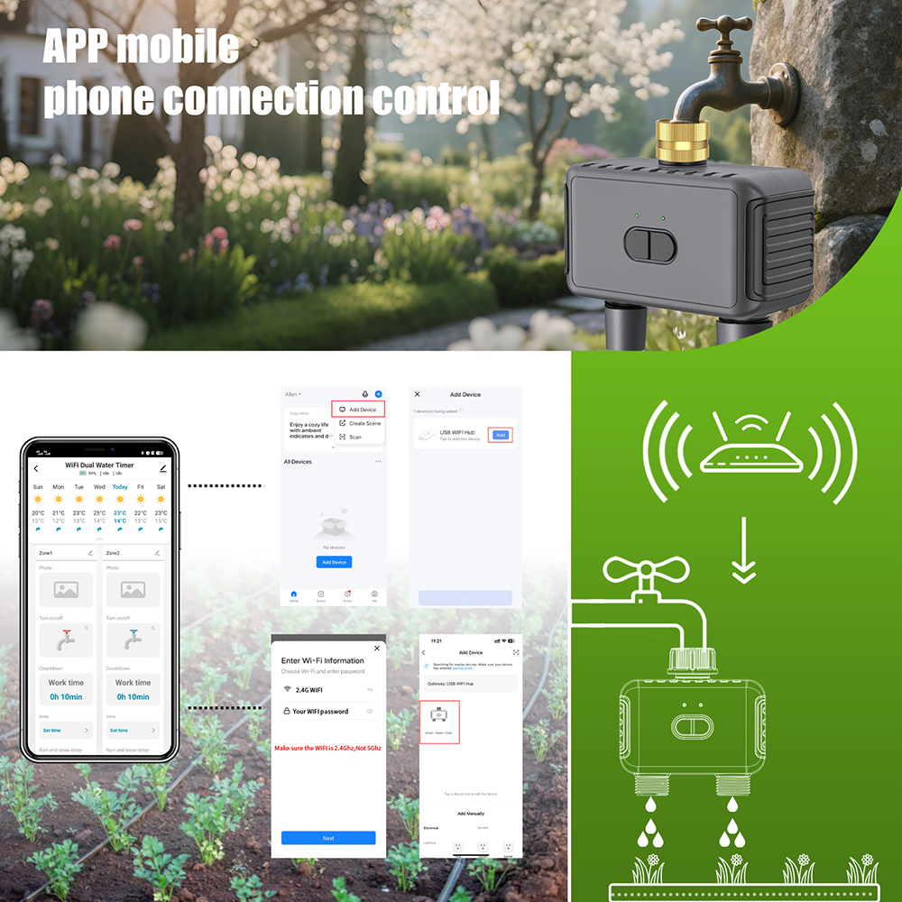 Wifi Automatic Water Timer Dua - Smart Garden Home 评论和价格